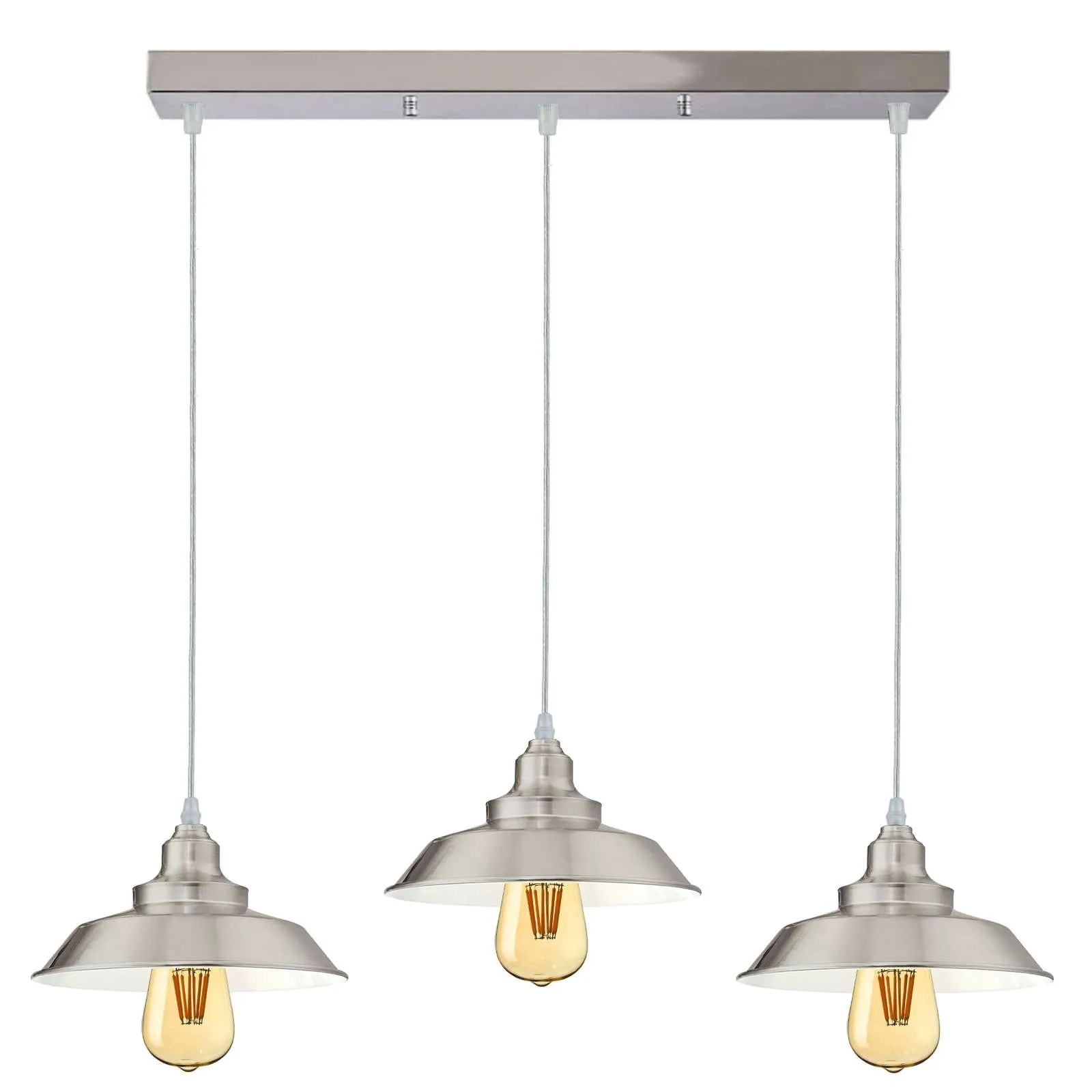 Vintage Modern Industrial Metal Ceiling Light Hanging Pendant Lamp 3 Way Lights - Picture 32 of 33