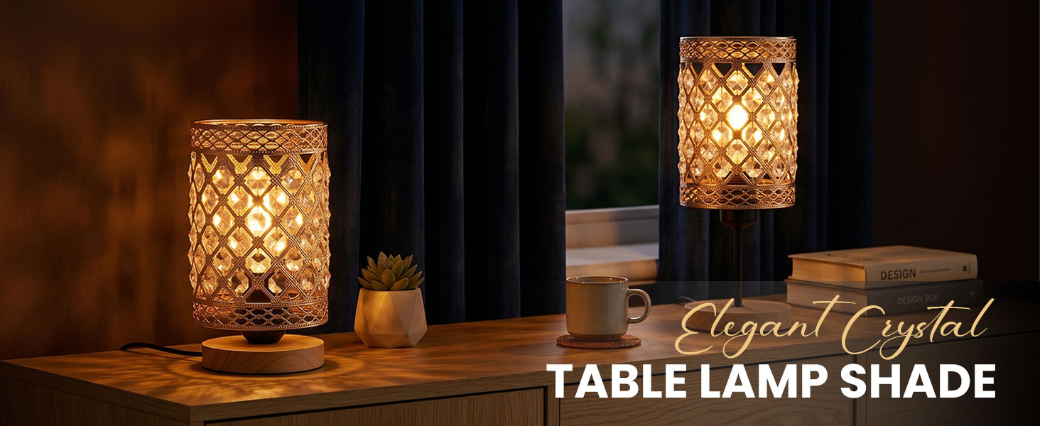 luxury bedside lamp crystal beads desk lamp warm ambient light decorative table lamp living room crystal bead bedside lamp with wooden base warm light french style gold table lamp for bedroom 