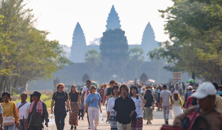 Tourists visit Siem Reap on New Year’s Eve