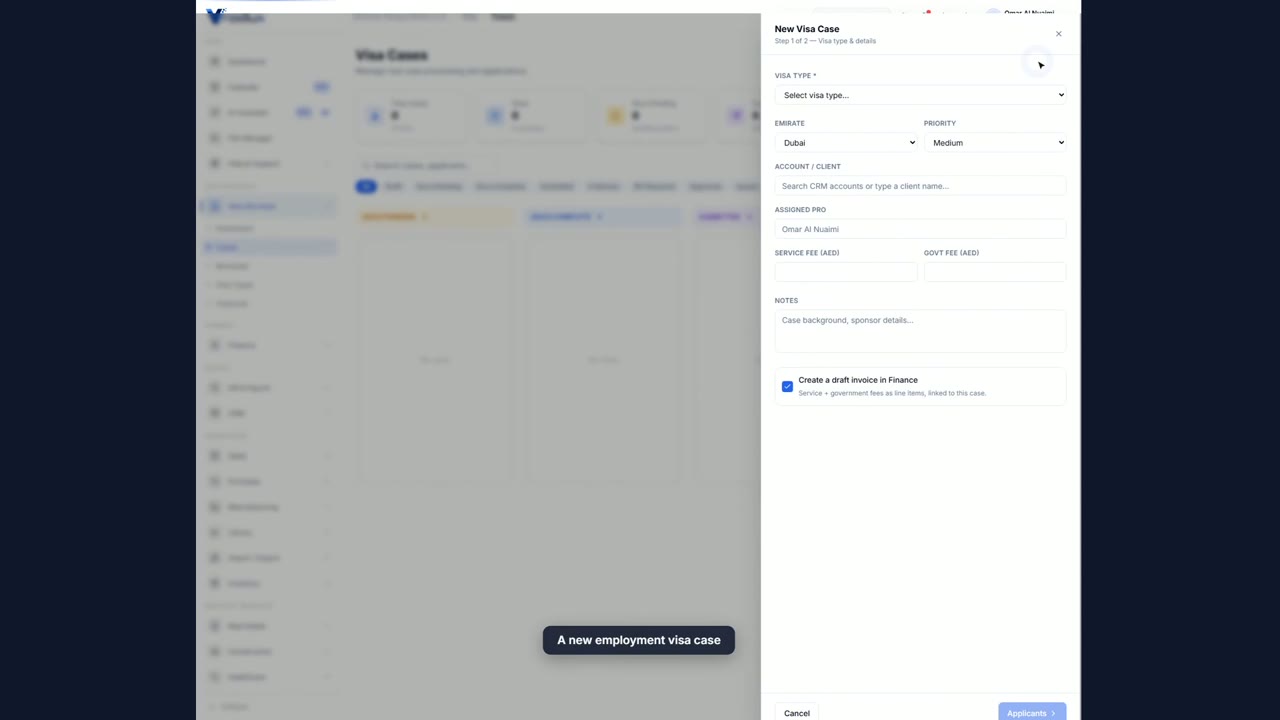 Visa Services demo thumbnail