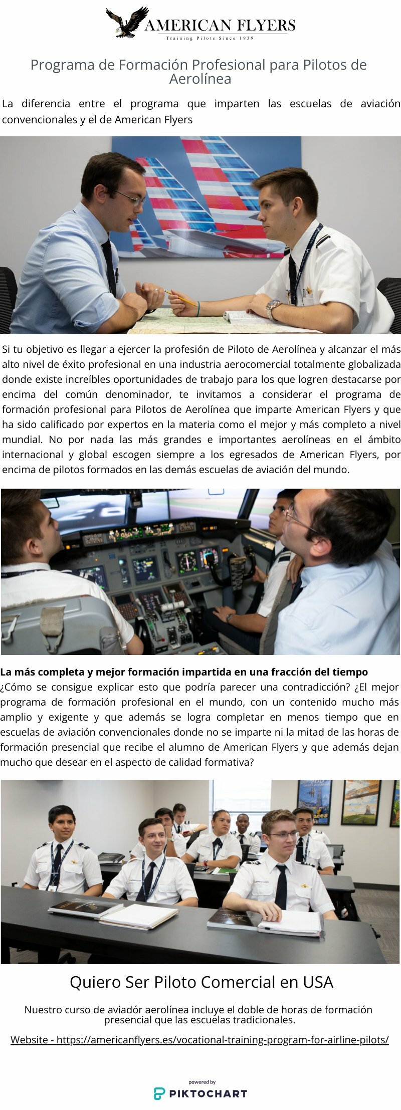 Quiero Ser Piloto Comercial en USA | Piktochart Visual Editor