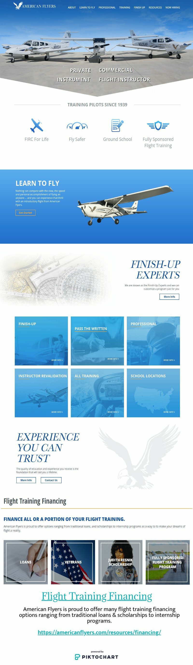 Flight Training Financing | Piktochart Visual Editor