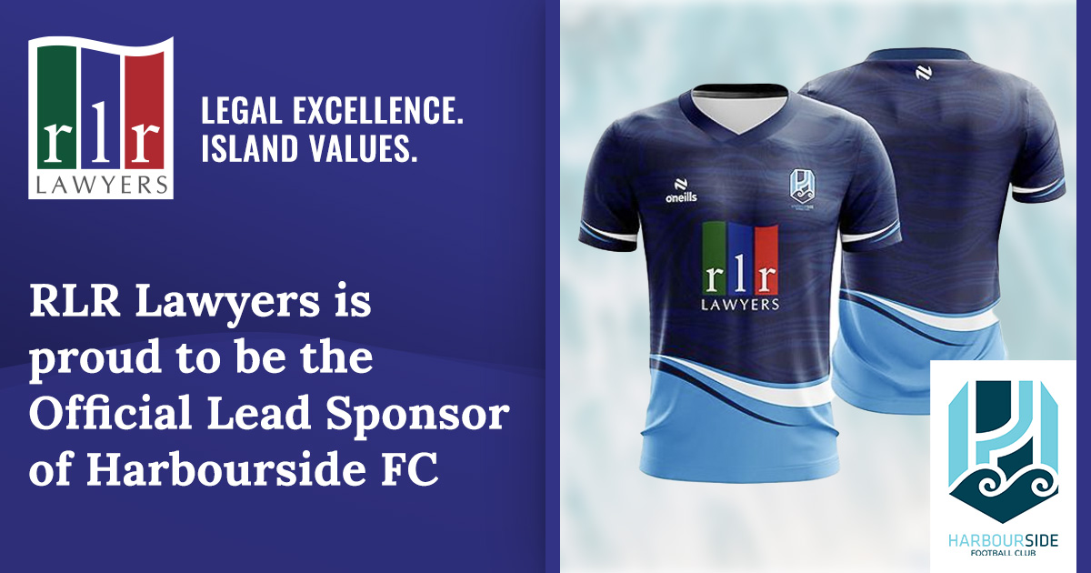 RLR is the official lead sponsor of Harbourside FC - RLR Lawyers