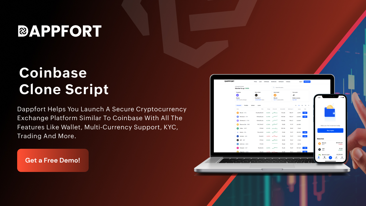 Coinbase Clone Script | Coinbase Clone App | Dappfort