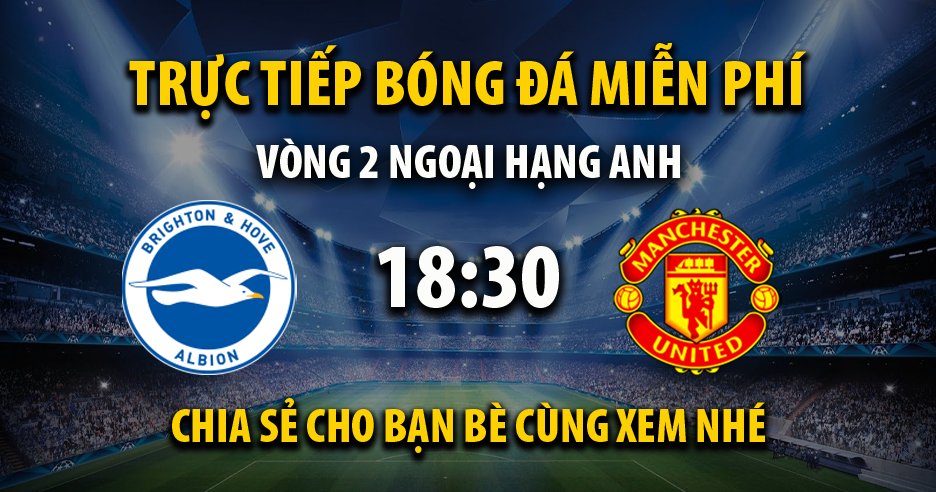 Link trực tiếp Brighton vs Manchester United 18:30, ngày 24/08 - Teatroateatro.com