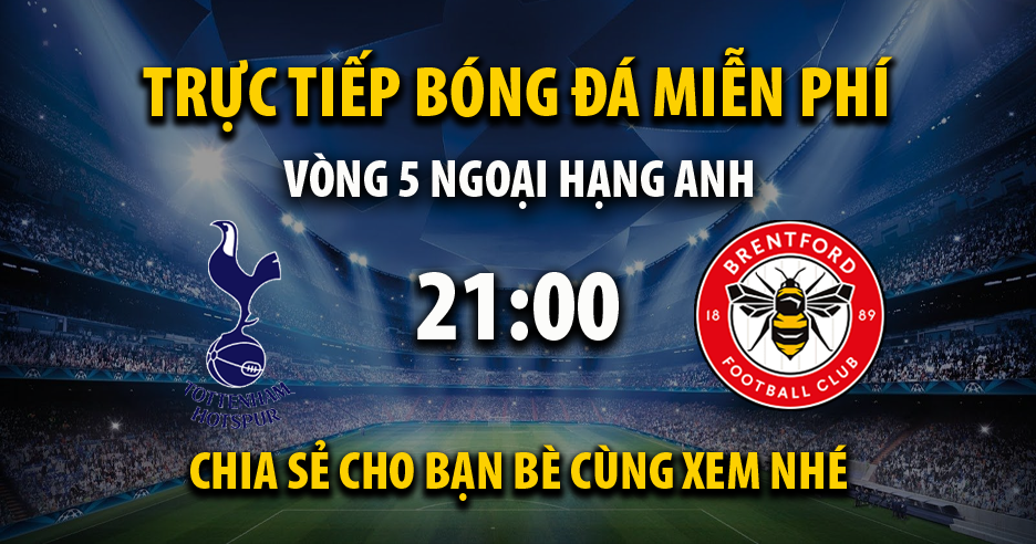 Link trực tiếp Tottenham vs Brentford 21:00, ngày 21/09 - Nayre.org