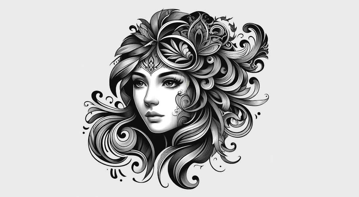 Girl head Tattoo and Women faces