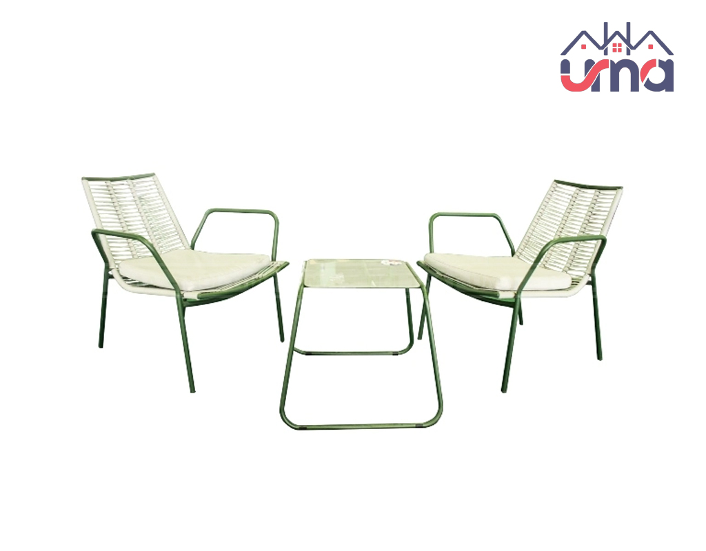 Bộ Bàn Ghế Cà Phê Mây Nhựa Khung Sắt Đơn BGCF004 - UMA