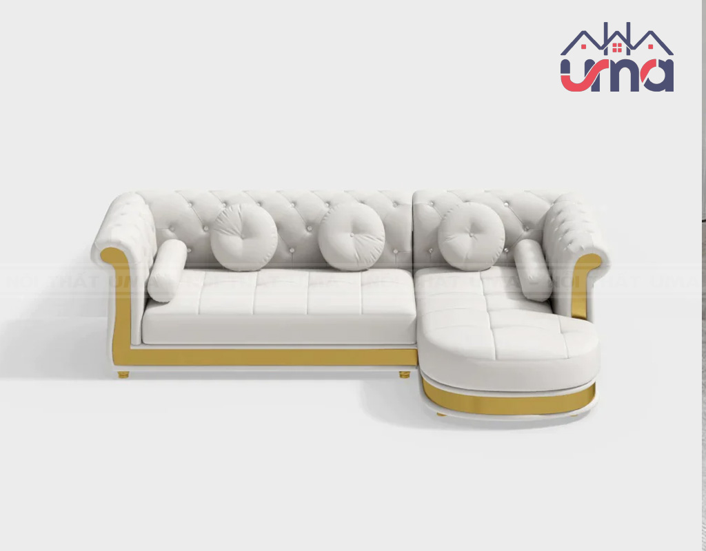 Bộ Ghế Sofa Cao Cấp Màu Be SF024 - Nội Thất UMA