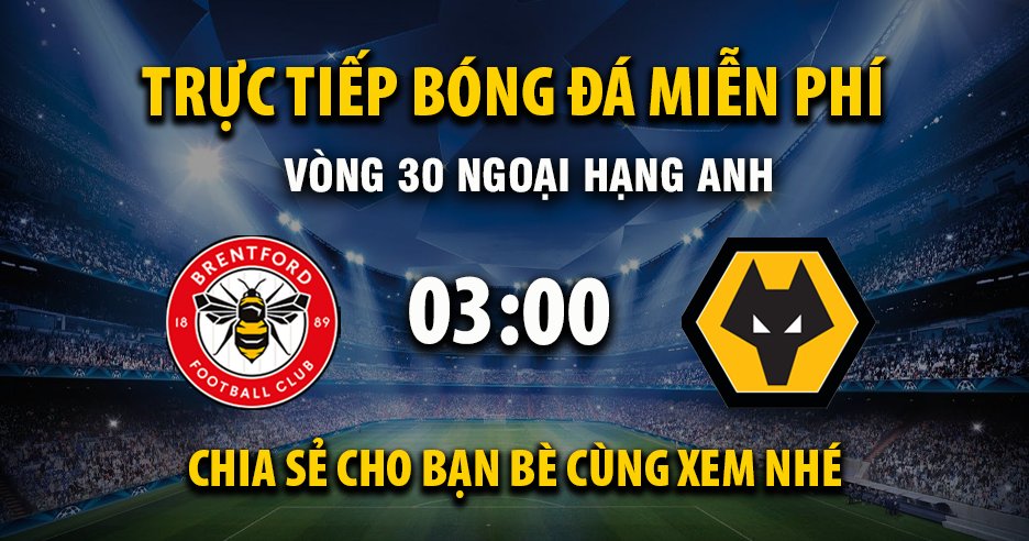 Trực tiếp Brentford vs Wolverhampton lúc 03:00, ngày 17/03 -