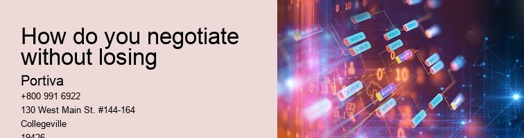 How do you negotiate without losing