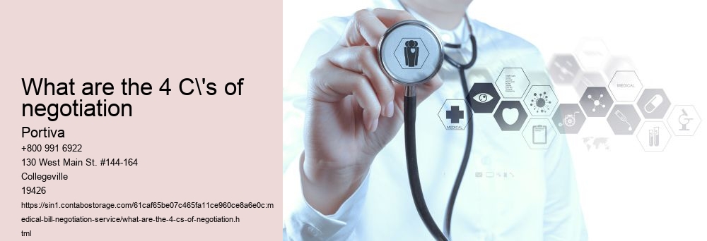 What are the 4 C's of negotiation