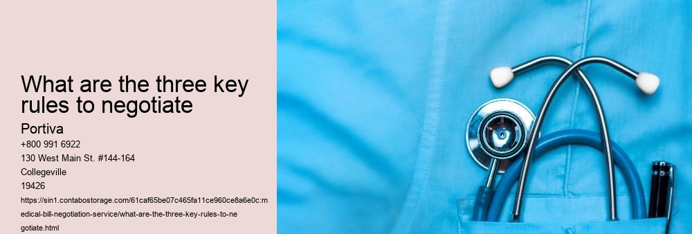 What are the three key rules to negotiate