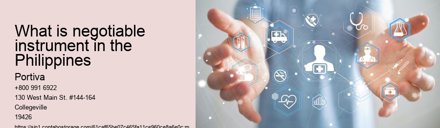 What is negotiable instrument in the Philippines