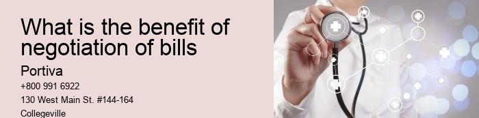 What is the benefit of negotiation of bills