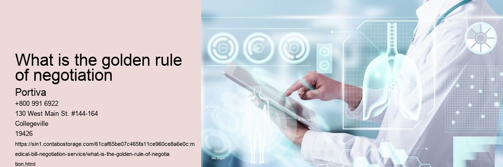 What is the golden rule of negotiation