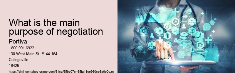 What is the main purpose of negotiation