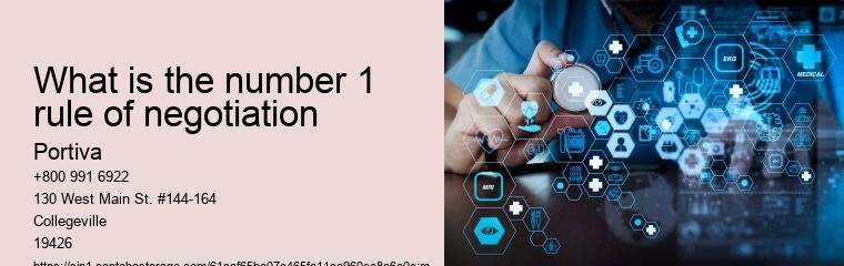 What is the number 1 rule of negotiation