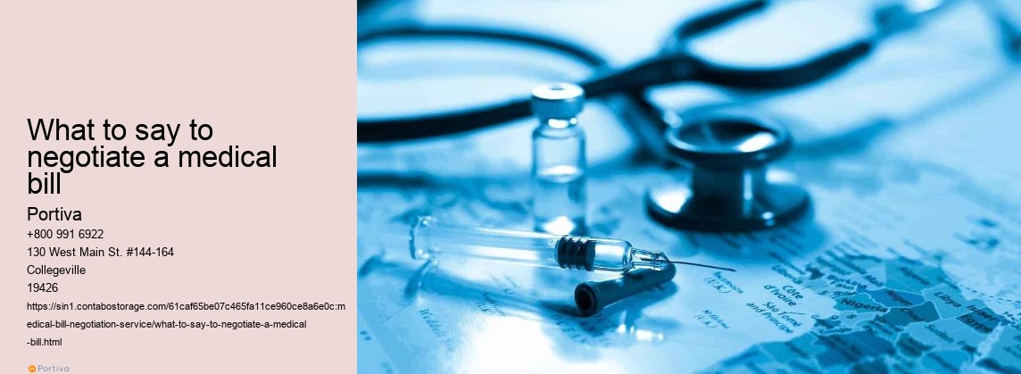 what to say to negotiate a medical bill
