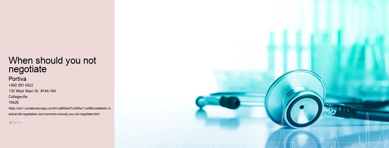 When should you not negotiate