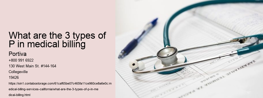 What are the 3 types of P in medical billing