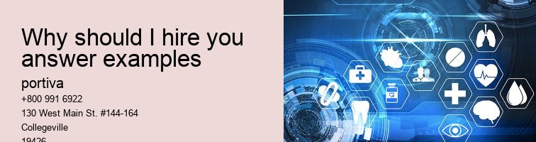 why should I hire you answer examples
