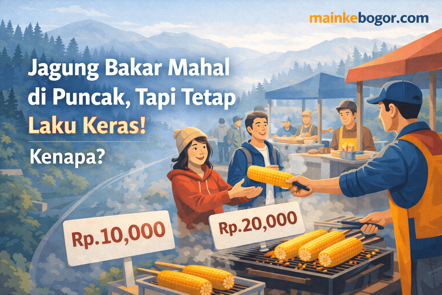 Jagung Bakar Mahal di Puncak, Tapi Tetap Laku Keras! Kenapa?