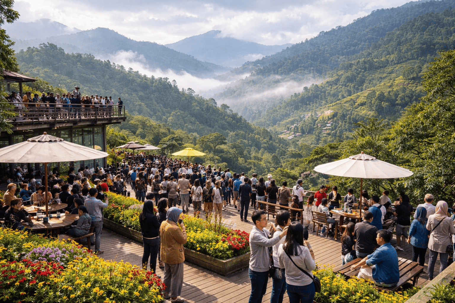 Menghindari Kerumunan! Rekomendasi Spot Tahun Baru di Puncak yang Jarang Disentuh