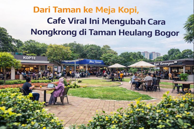 Dari Taman ke Meja Kopi, Cafe Viral Ini Mengubah Cara Nongkrong di Taman Heulang Bogor