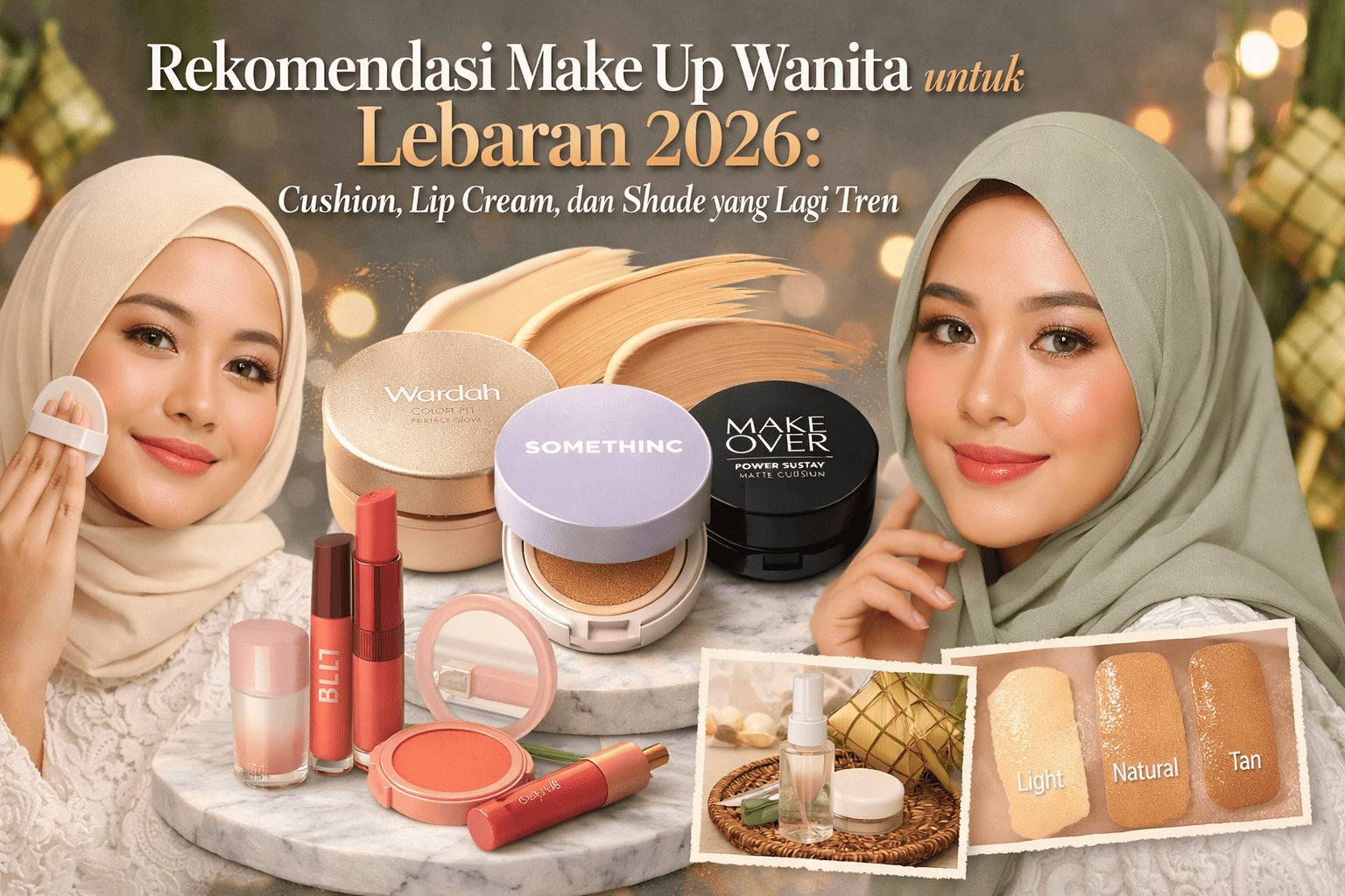 10 Rekomendasi Make Up Lebaran 2026 yang Bikin Wajah Glowing Saat Silaturahmi