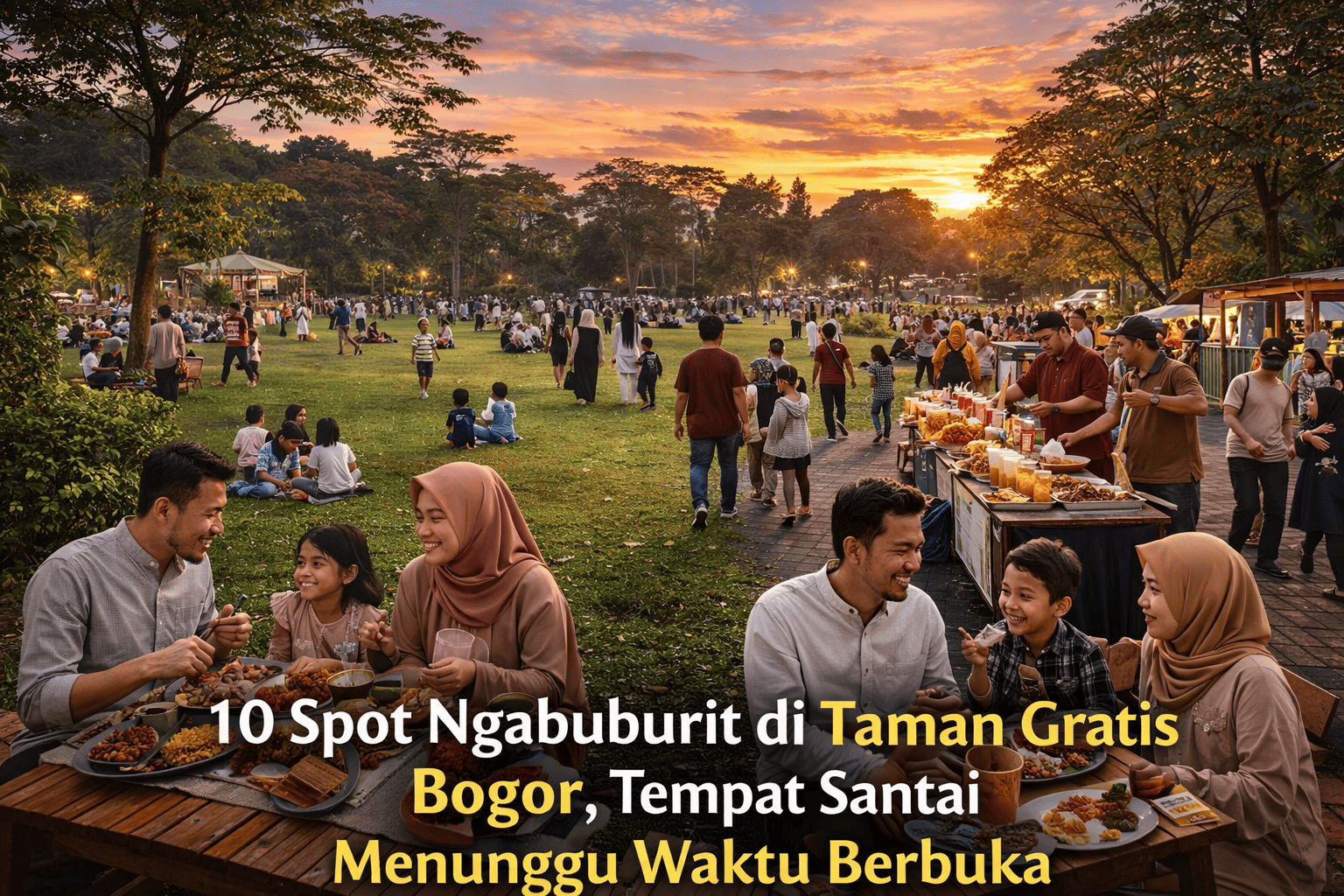 10 Spot Ngabuburit di Taman Gratis Bogor, Tempat Santai Menunggu Waktu Berbuka