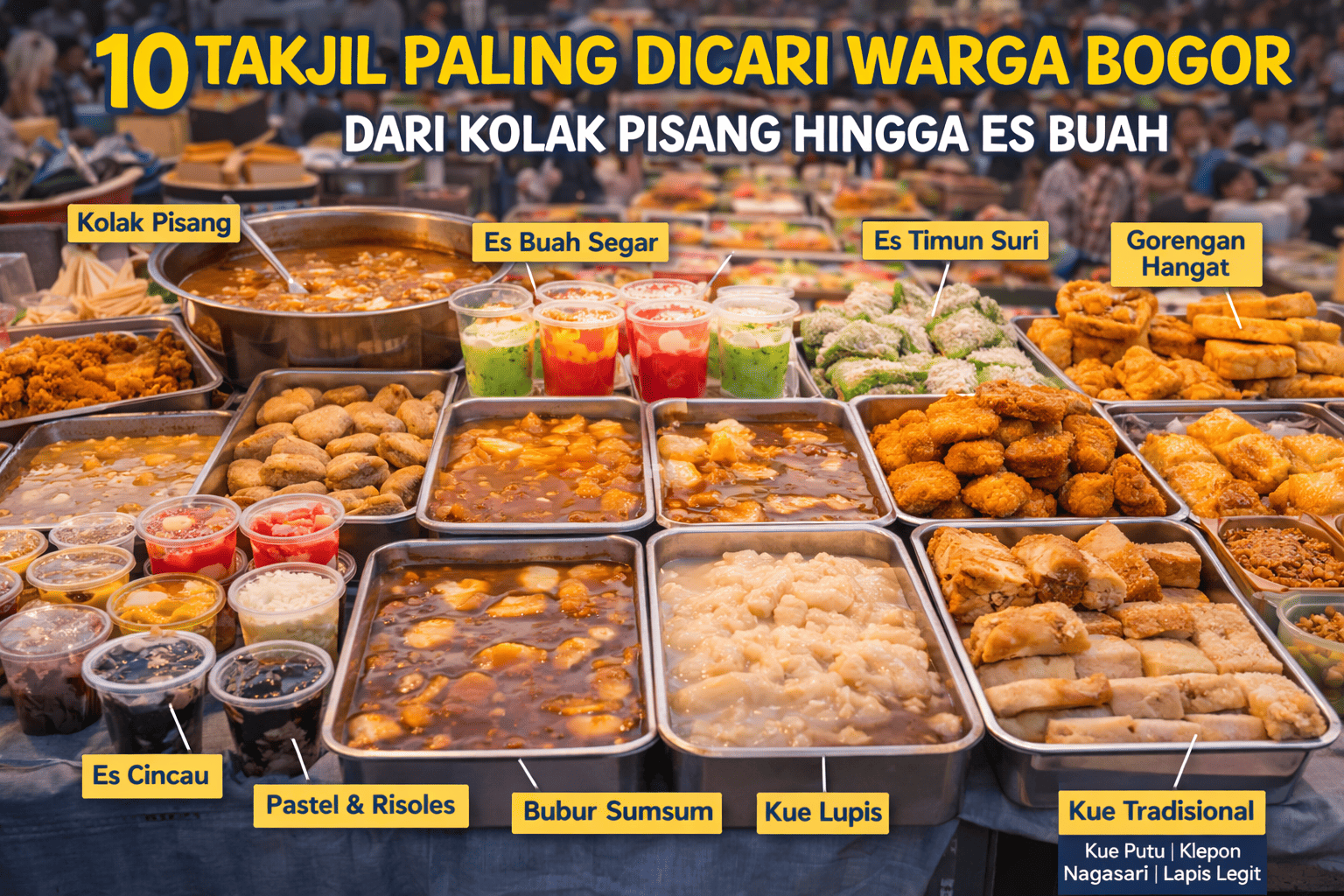 10 Takjil Paling Dicari Warga Bogor Saat Ramadhan, Dari Kolak Pisang hingga Es Buah