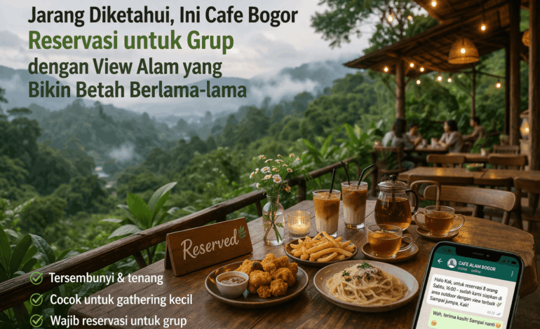 Jarang Diketahui, Ini Cafe Bogor Reservasi untuk Grup dengan View Alam yang Bikin Betah Berlama-lama