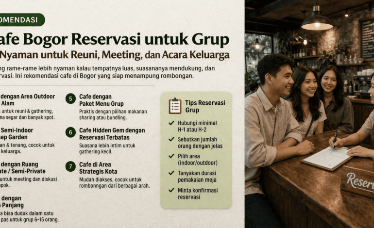 7 Cafe Bogor Reservasi untuk Grup yang Nyaman untuk Reuni, Meeting, dan Acara Keluarga