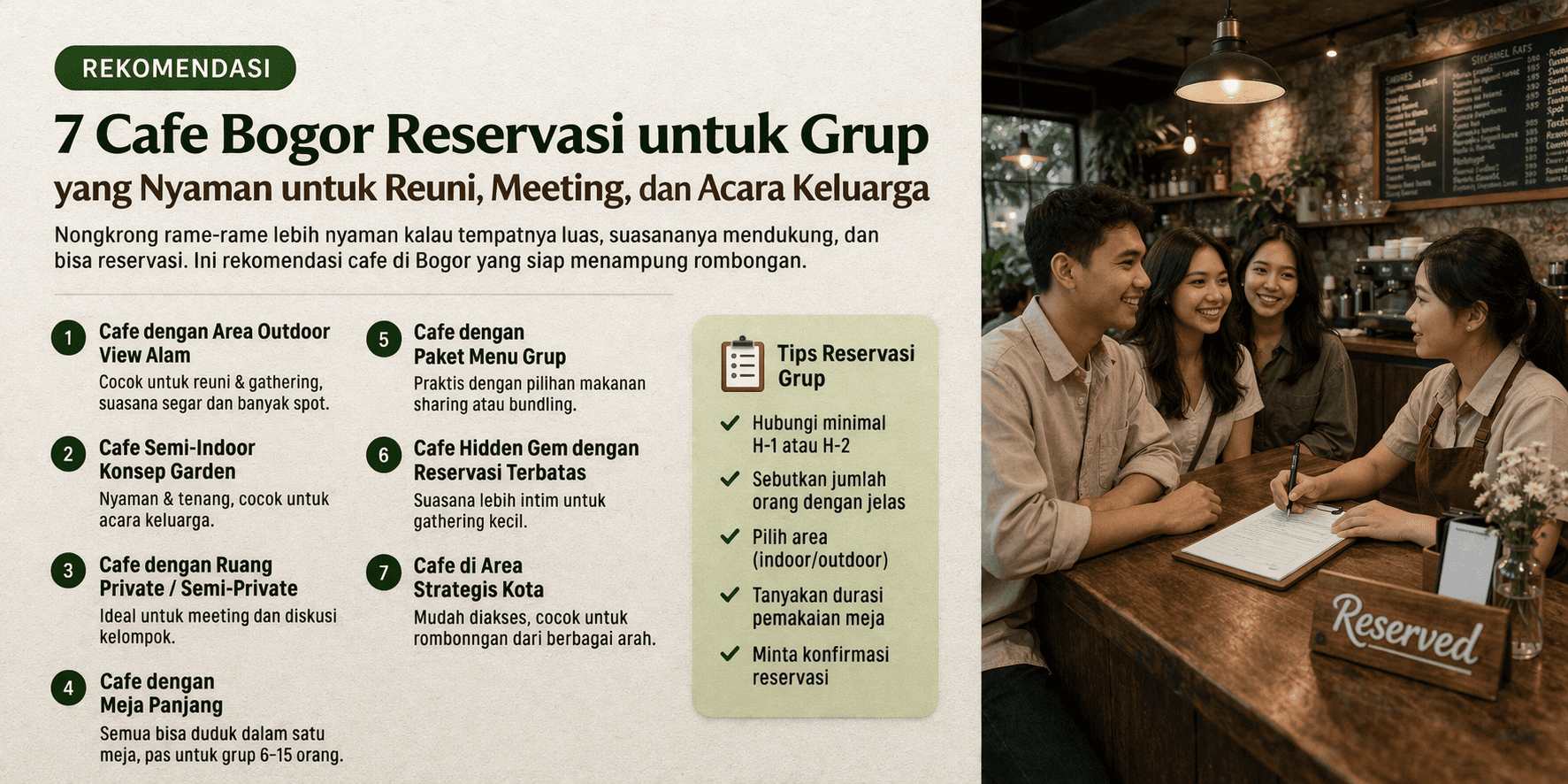 7 Cafe Bogor Reservasi untuk Grup yang Nyaman untuk Reuni, Meeting, dan Acara Keluarga