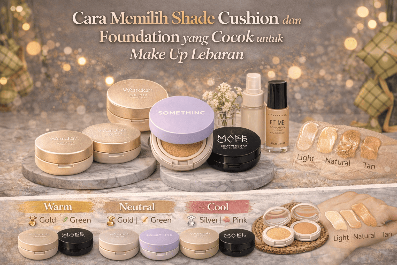 Cara Memilih Shade Cushion dan Foundation yang Cocok untuk Make Up Lebaran