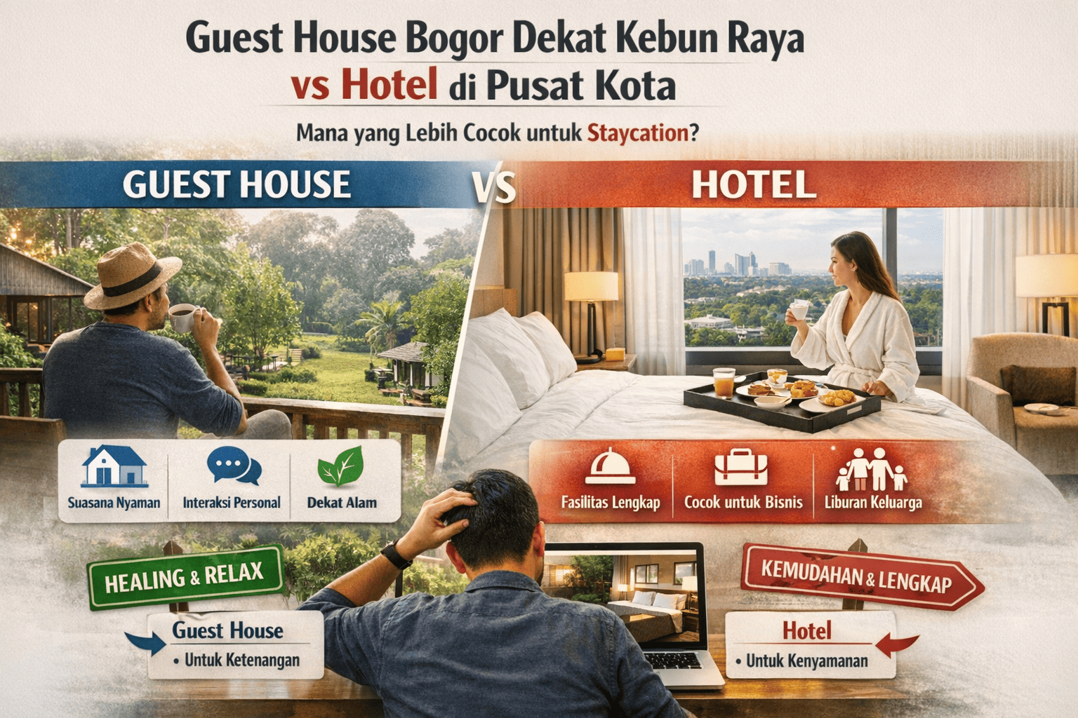 Guest House Bogor Dekat Kebun Raya vs Hotel: Mana yang Lebih Cocok untuk Staycation?