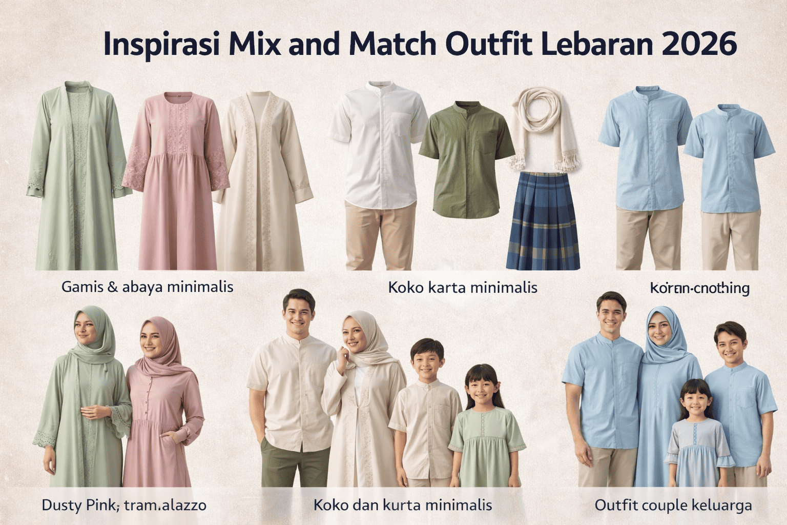 Inspirasi Mix and Match Outfit Lebaran 2026 agar Tampil Elegan Saat Silaturahmi