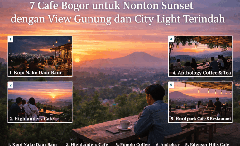 7 Cafe Bogor untuk Nonton Sunset dengan View Gunung dan City Light Terindah