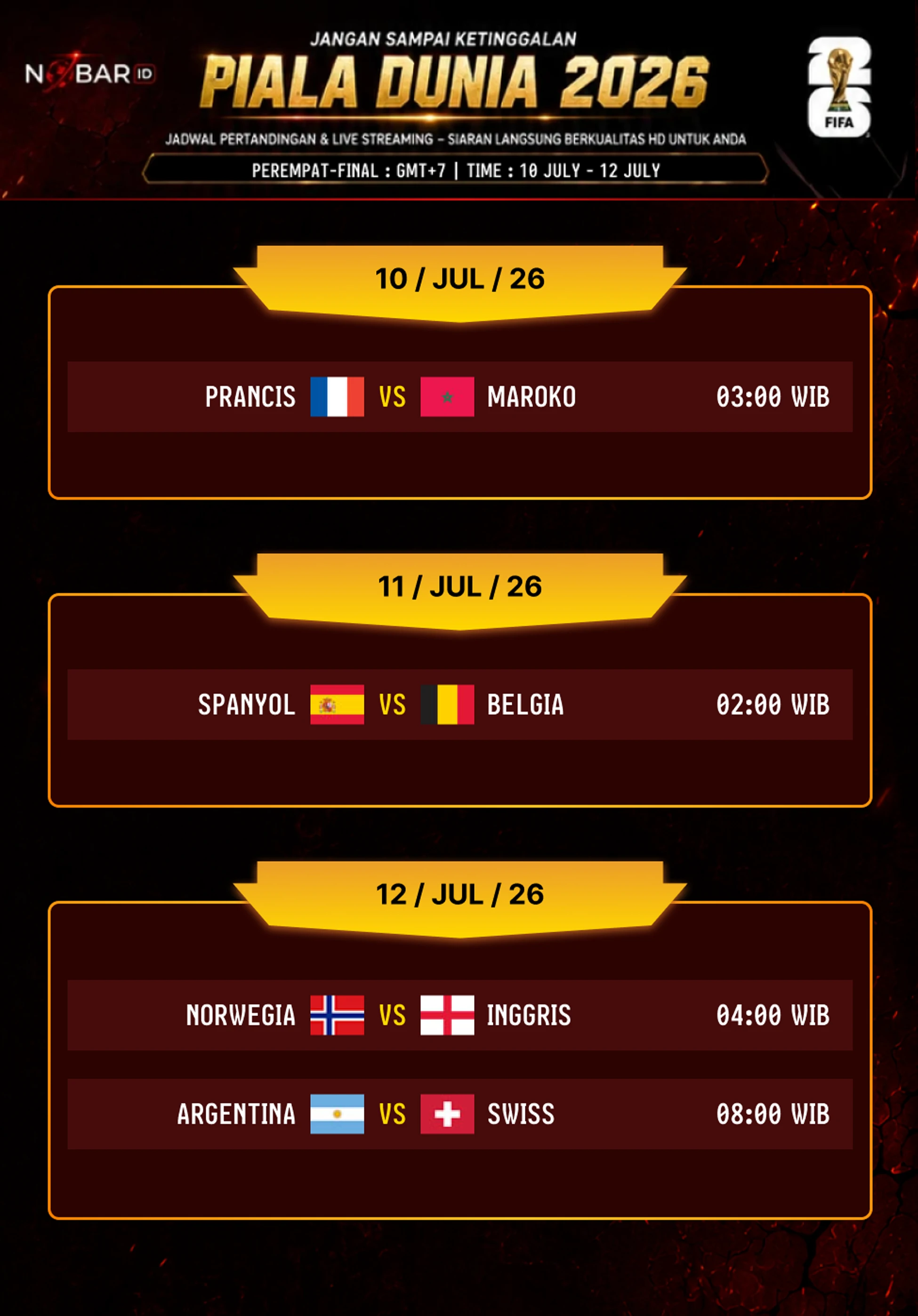 World Cup Schedule