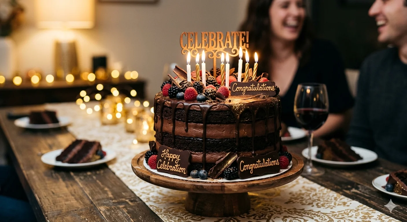 Dark Chocolate Celebration Cake