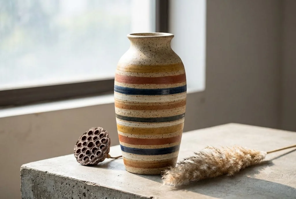 Stripe Tall Vase