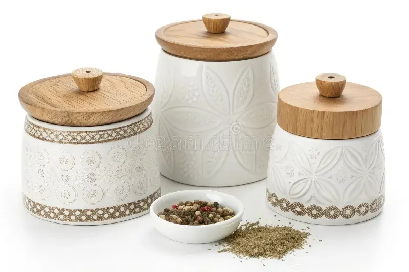 Floral Ceramic Spice Jars