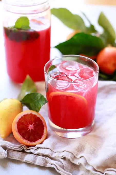 Blood Orange Sparkling Lemonade