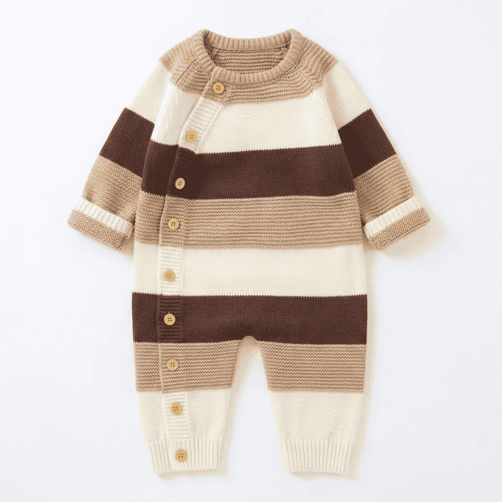 Striped Knit Romper