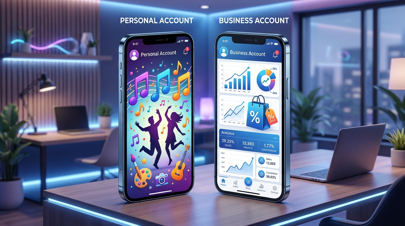 Perbedaan Akun Personal dan Akun Bisnis TikTok: Mana yang Lebih Cepat Berkembang untuk Membangun Brand?