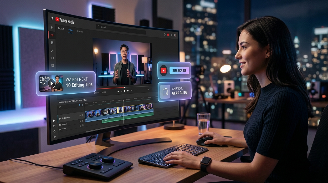 Optimasi End Screen Youtube 2026: Cara Agar Penonton Tidak Kabur ke Channel Lain