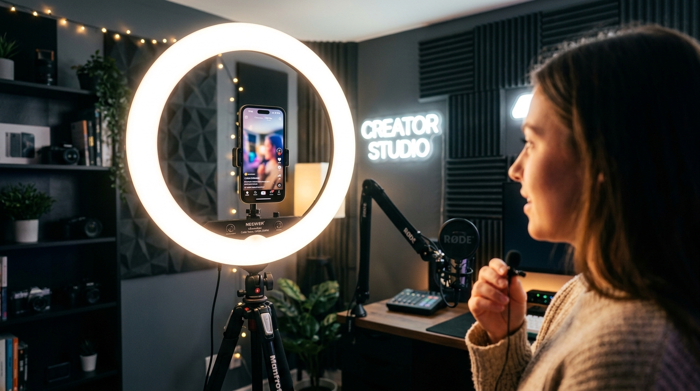 Peran Lighting Ring Light dalam Meningkatkan Kualitas Visual Konten TikTok Agar Terlihat Lebih Jernih
