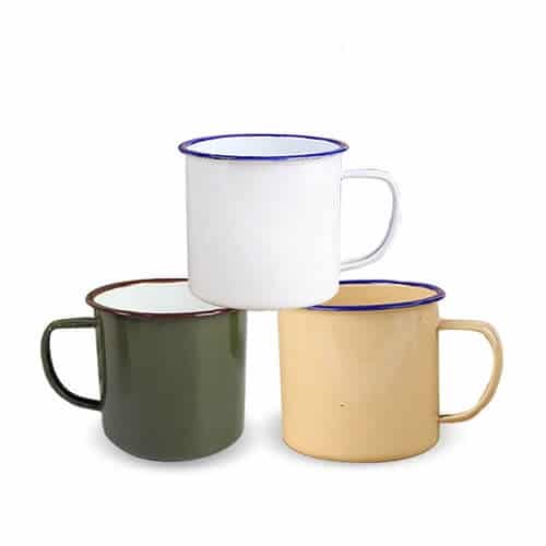 custom printed enamel mugs