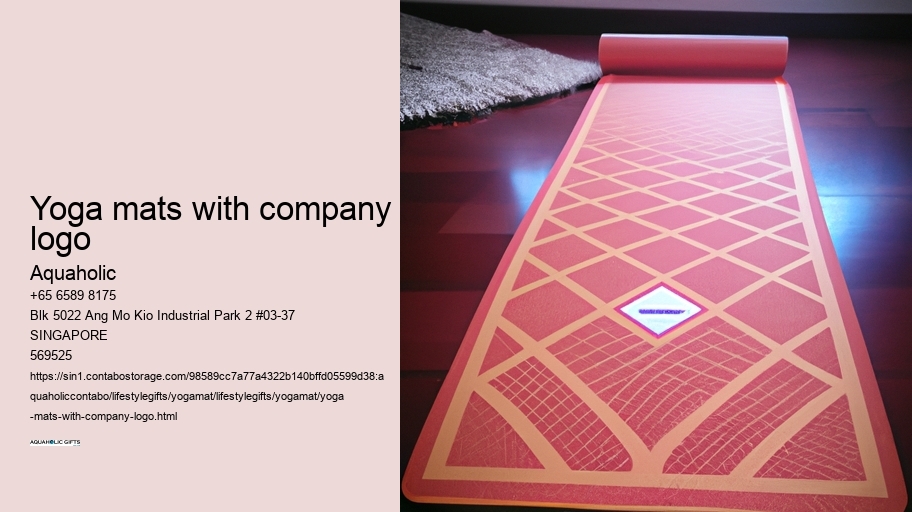 yoga mats with company logo